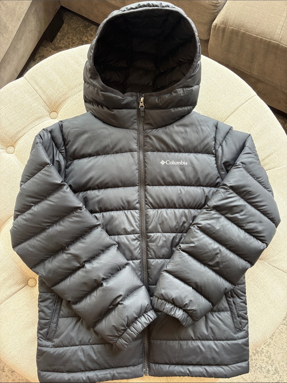 Columbia Kids Black Hooded Puffer Jacket